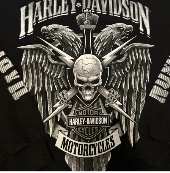 🔥 Harley Davidson Skull Hoodie - Picture 2 of 7